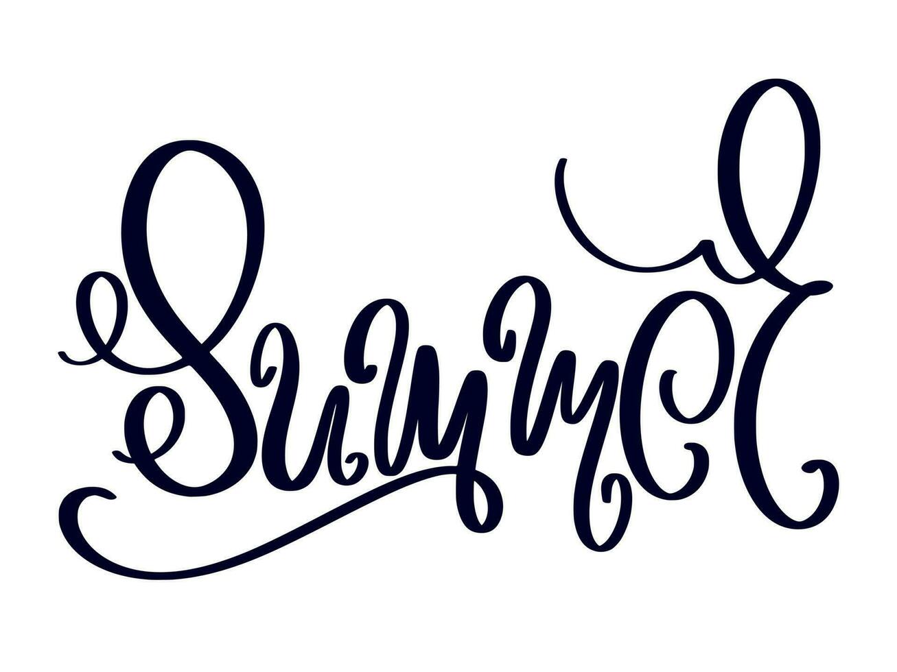 Coligraphic inscription word summer vector