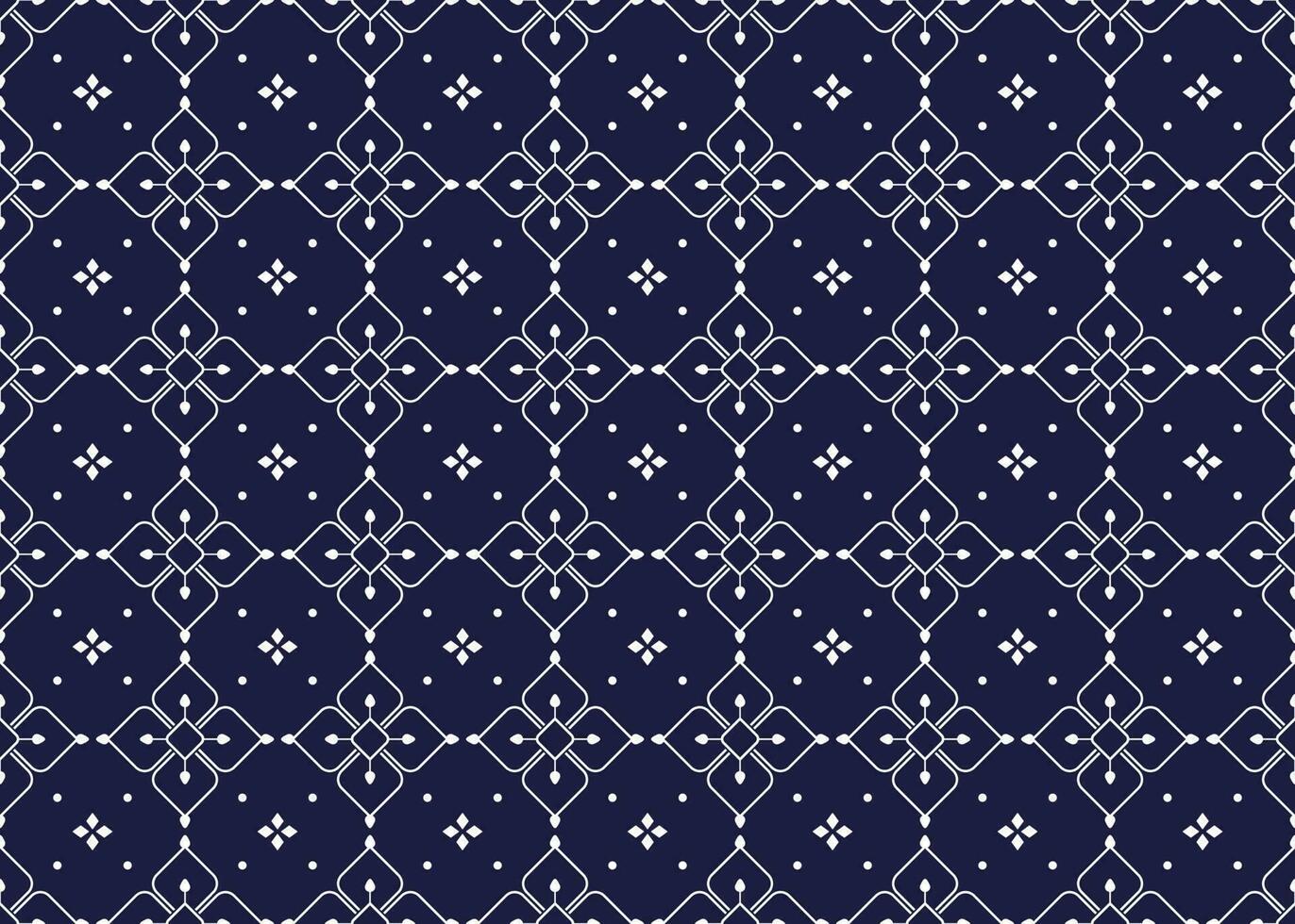 geometric and flower ethnic fabric seamless pattern for cloth carpet wallpaper background wrapping etc. vector