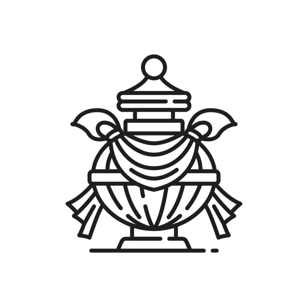 Buddhism symbol of Bumpa vase, Buddhist icon vector