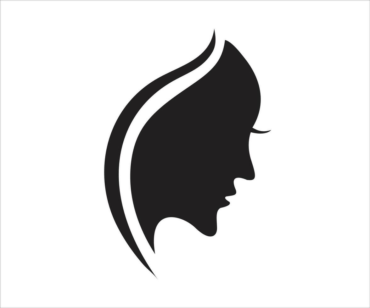 Beauty woman face icon design vector template