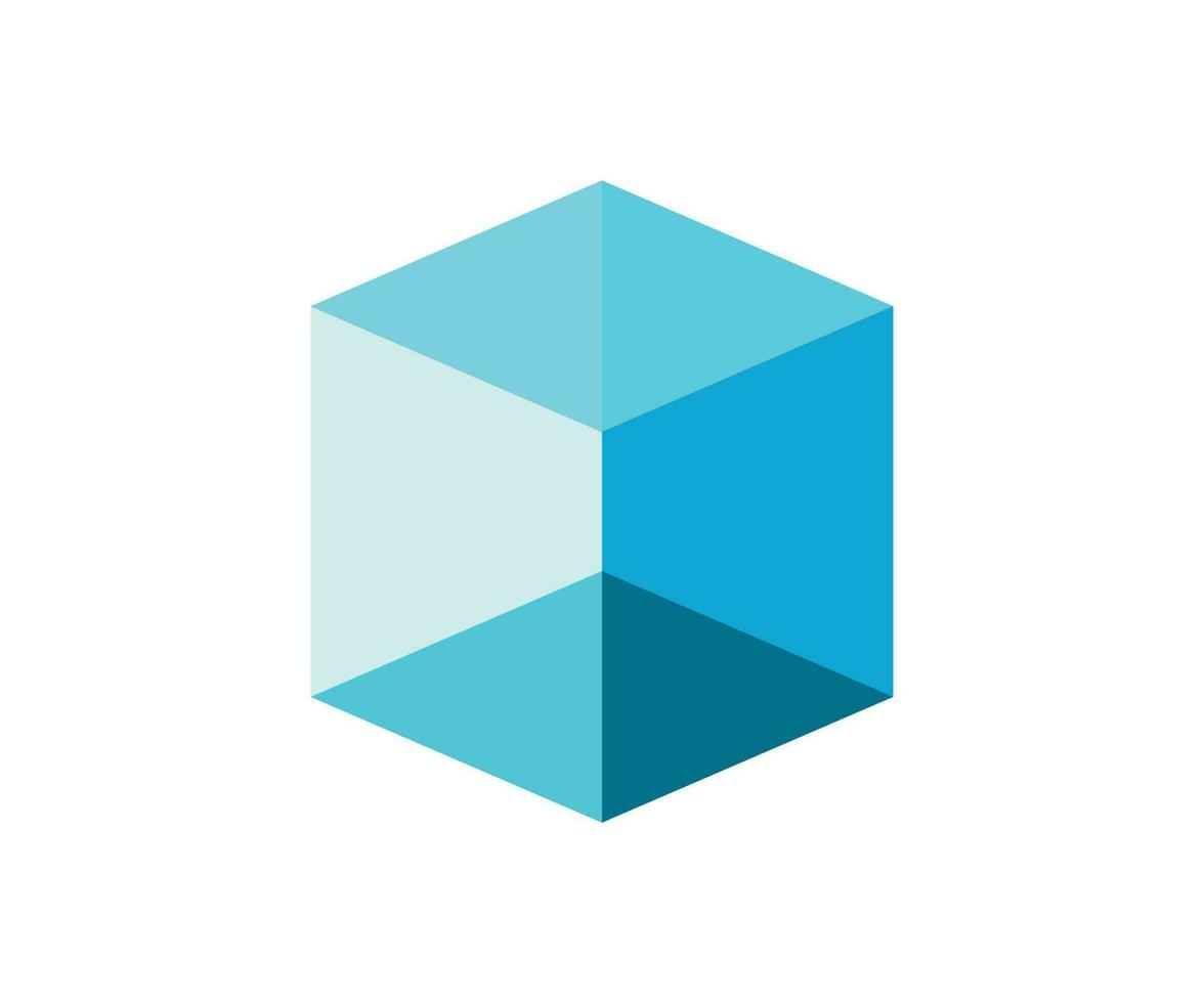 3d cubo logo icono diseño vector modelo