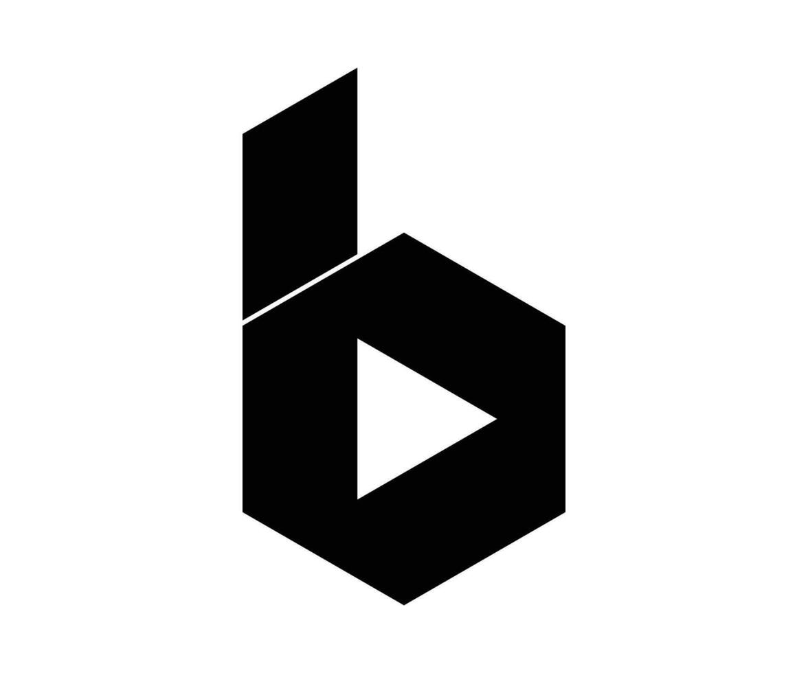 B play logo design vector template