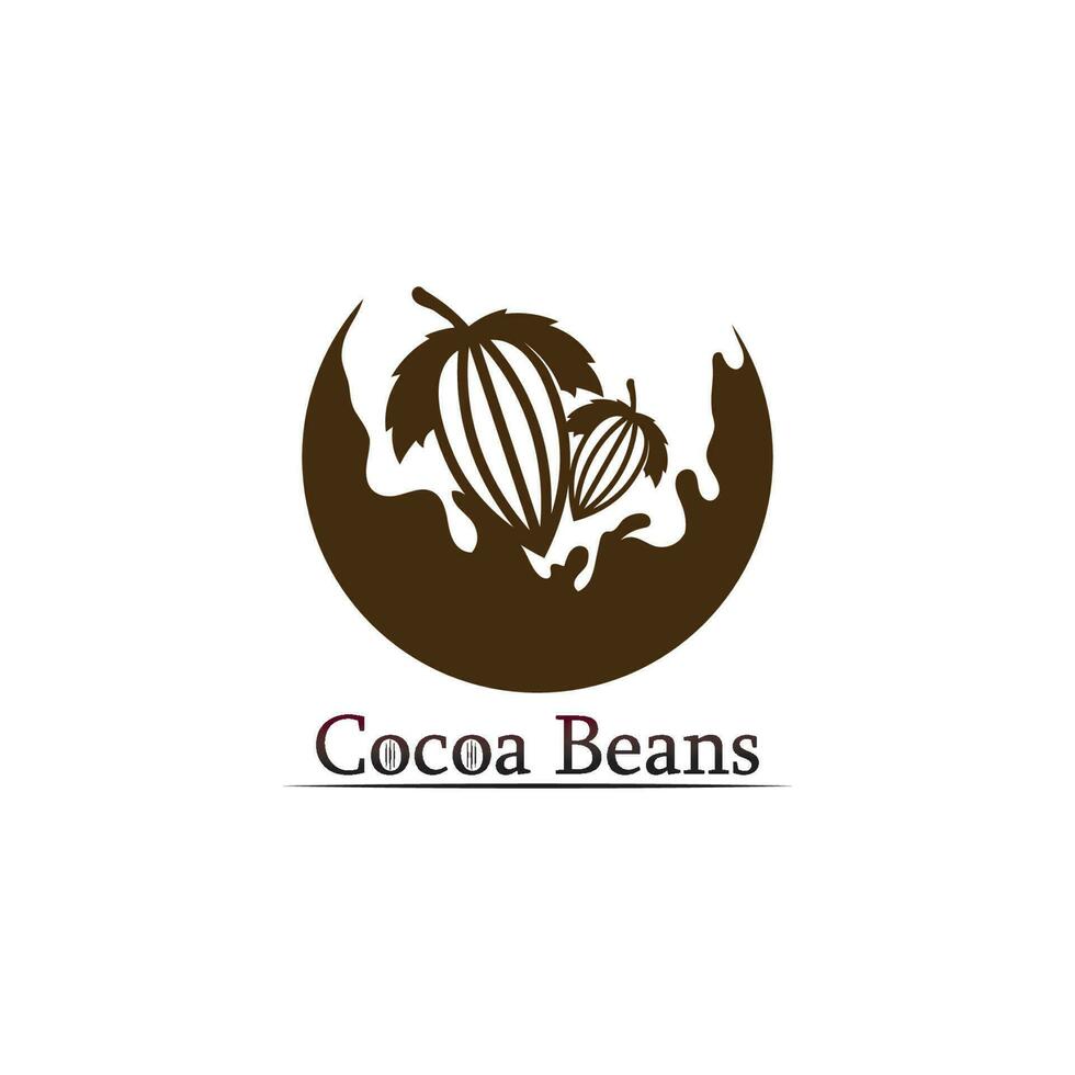 chocolate logo and cocoa icon and vector design nut and nut delicious