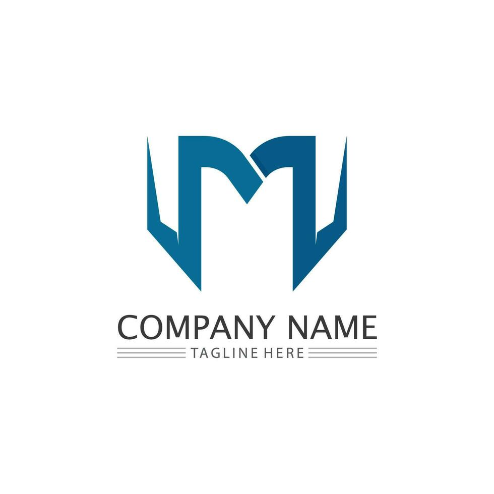M Letter Logo Template vector