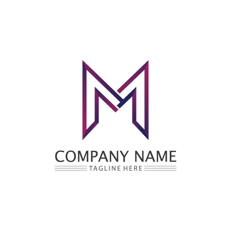 M Letter Logo Template vector