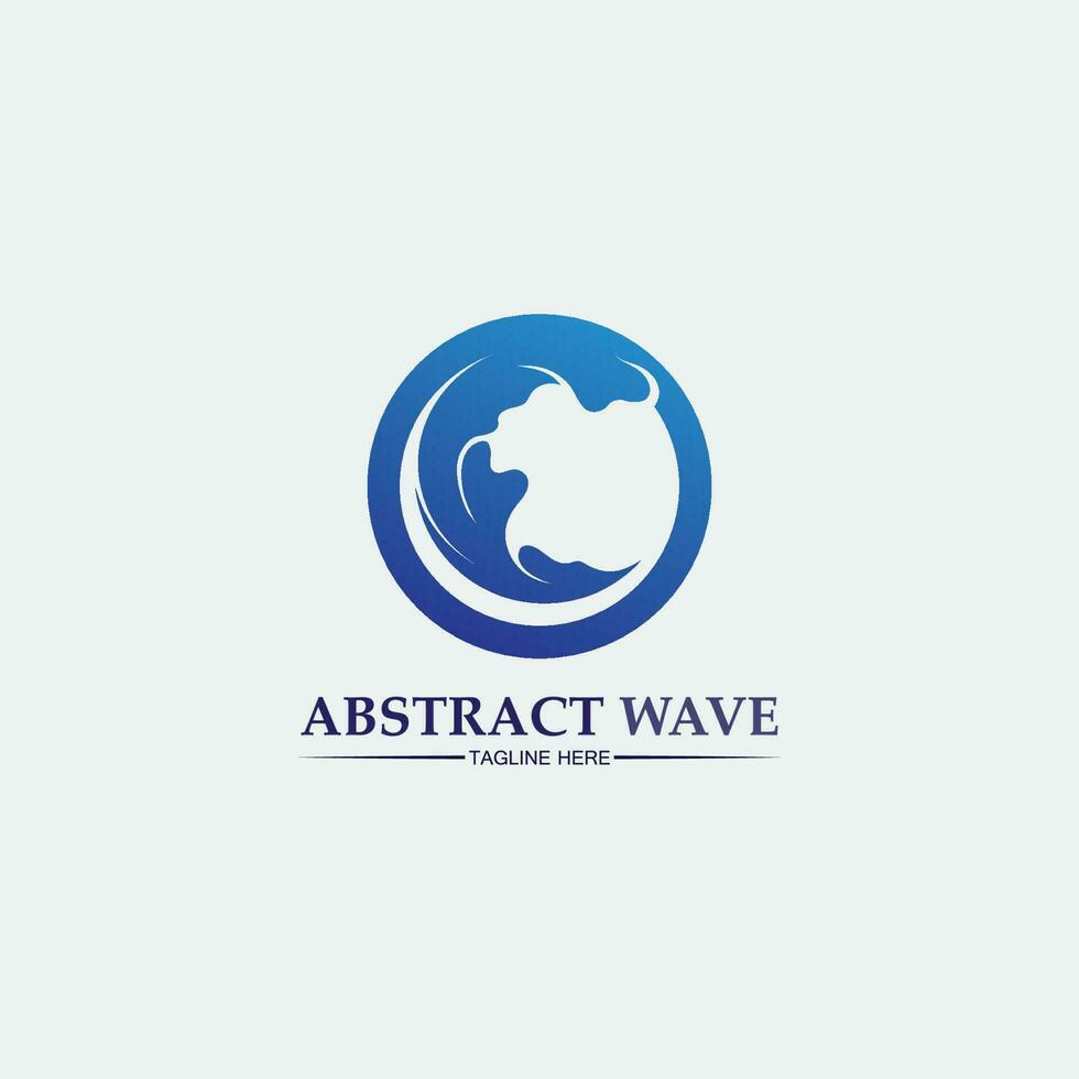 Water wave icon vector