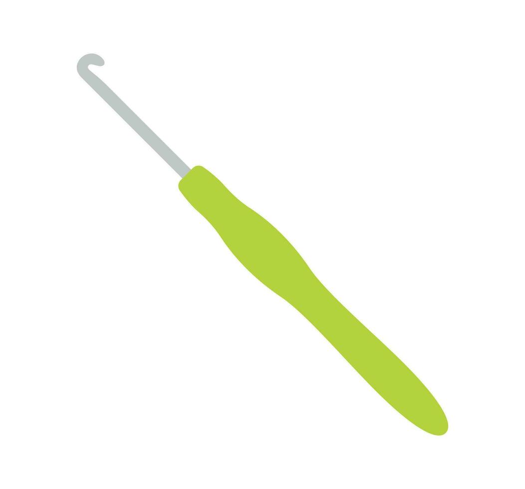 handmade workshop tools. crochet hook. vector