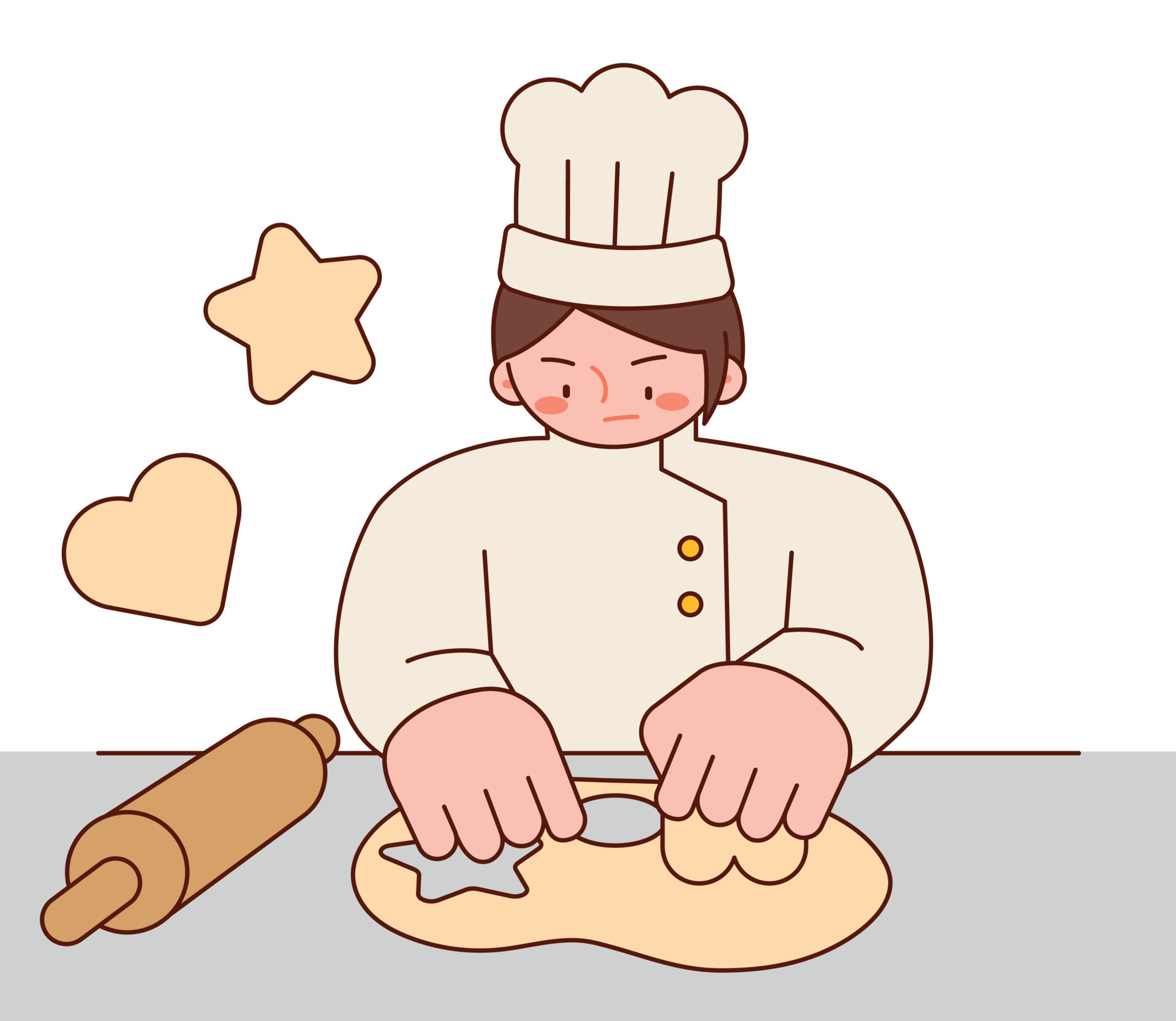 One day class People are learning new skills. making cookies