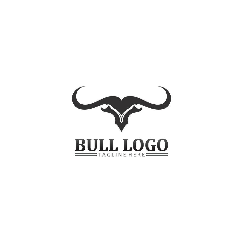 Bull buffalo head, cow, animal  mascot logo design vector for sport horn buffalo, animal, mammals, head logo, wild, matador