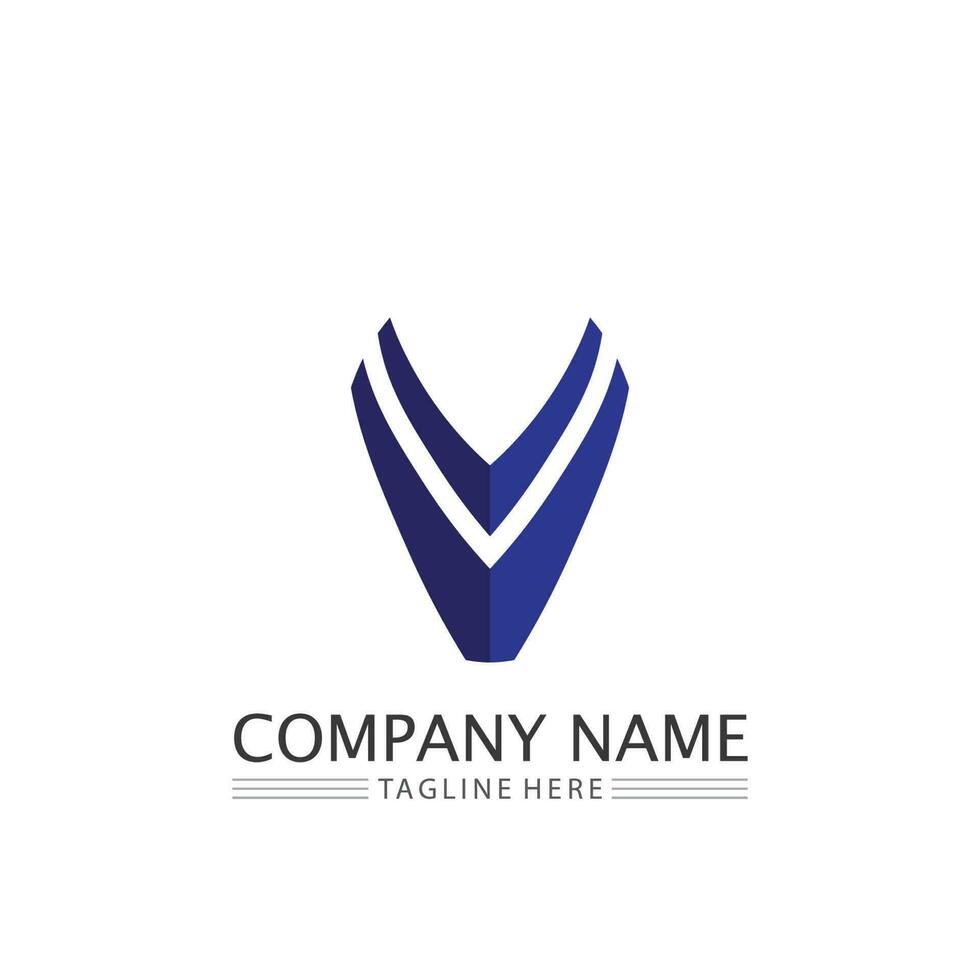 V Letter Logo Template vector