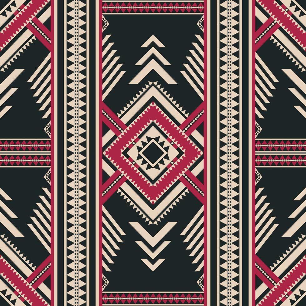 Ethnic geometric pattern. Aztec navajo geometric shape seamless pattern. Ethnic southwest pattern use for fabric, textile, home decoration elements, upholstery, wrapping, wallpaper, etc. vector