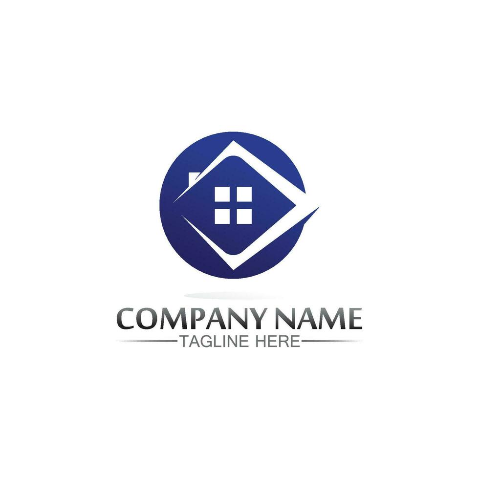 Building home logo, house logo, architecture, icon, residence and city, town, design and window, estate, business logo, vector home