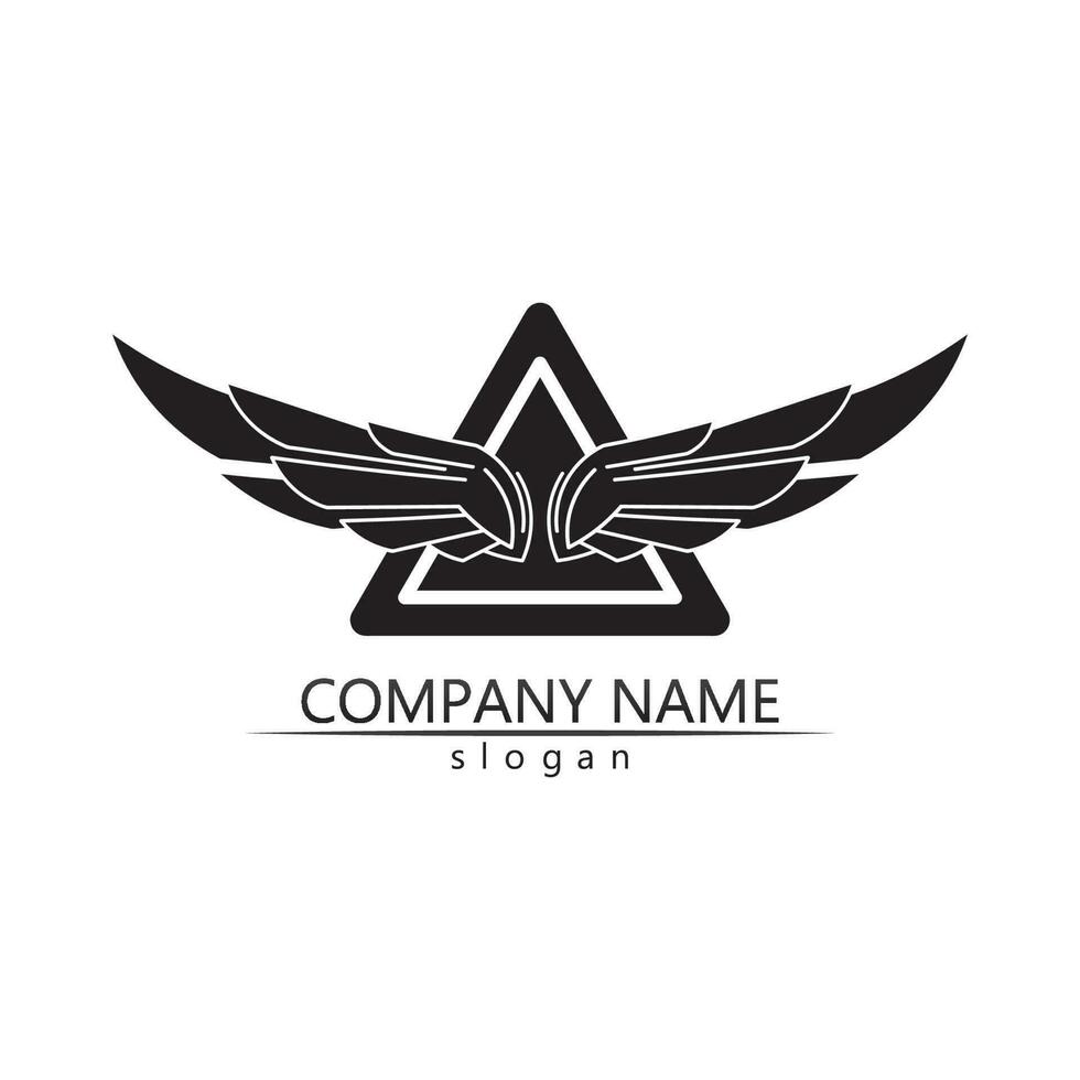 Black wing logo symbol for a professional designer vector