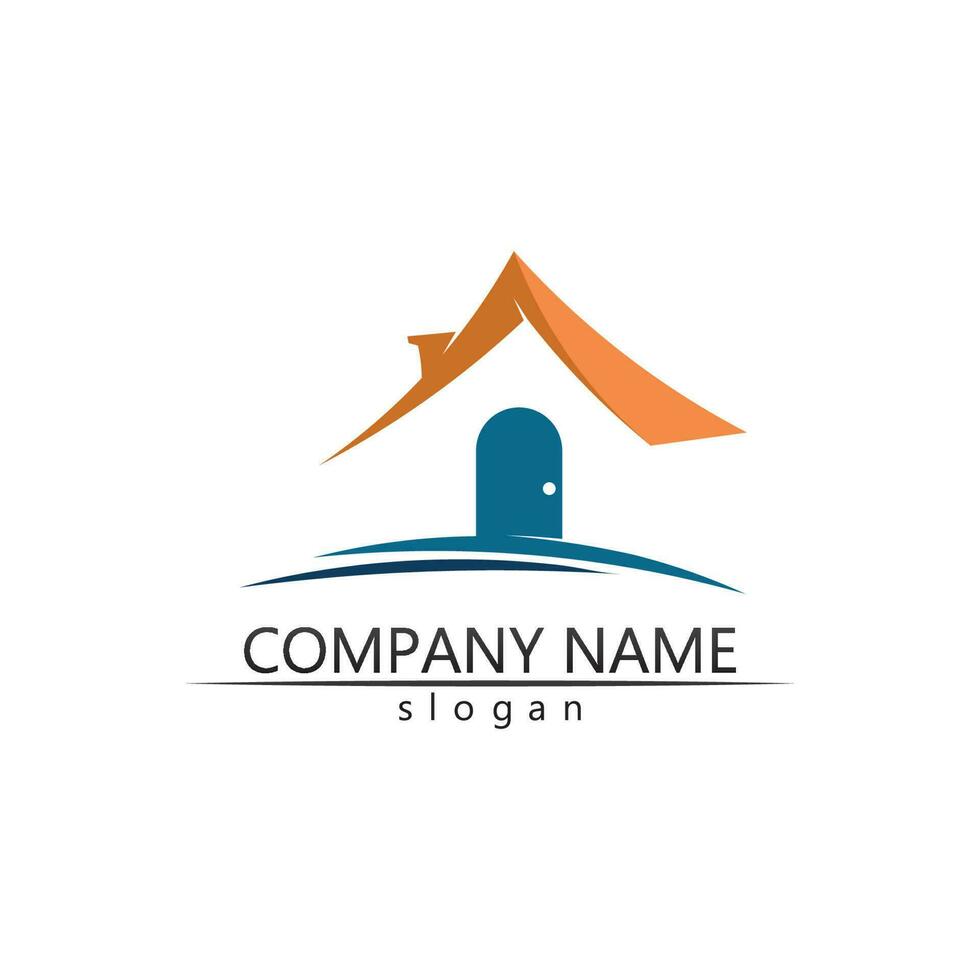 Real estate and home buildings vector logo icons template