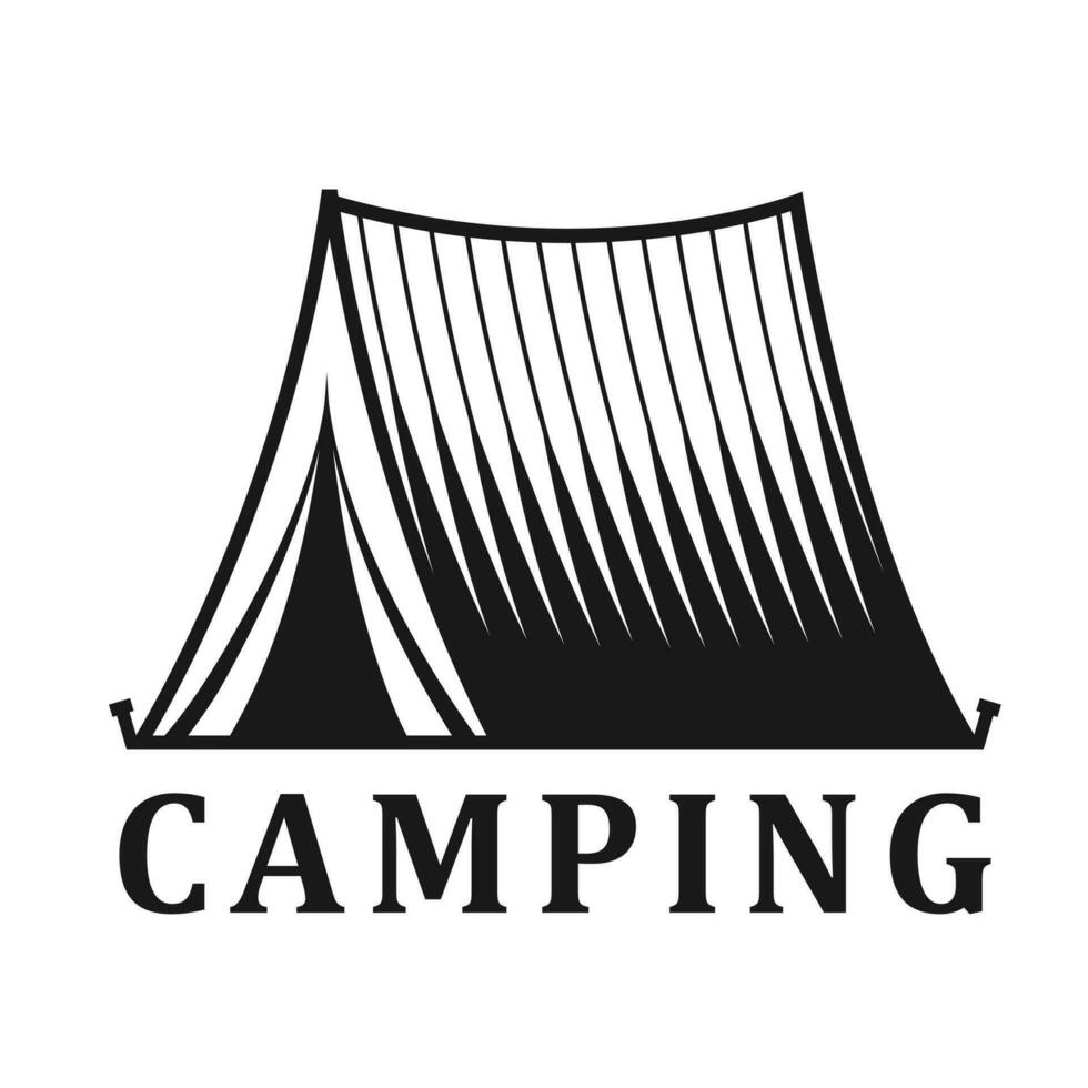 Hiking tent icon. Simple illustration of hiking tent vector icon for web design isolated on white background