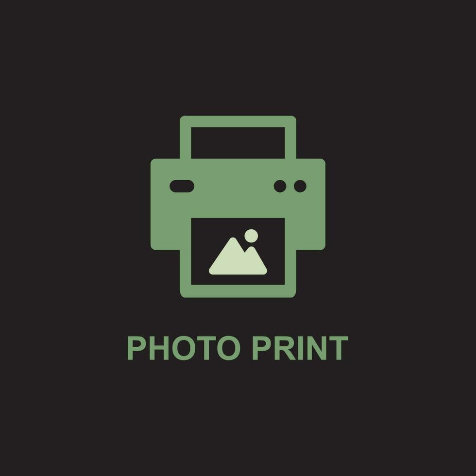 photo print icon vector illustration