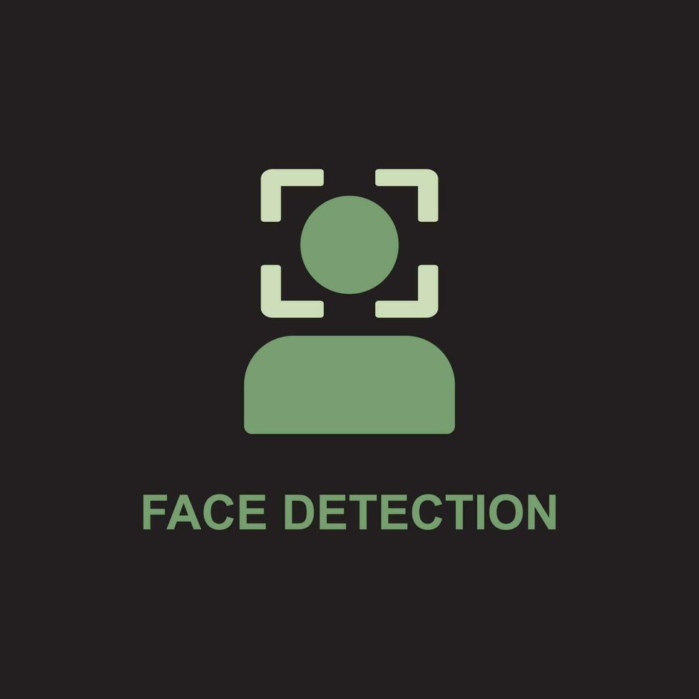 face detection icon vector illustration