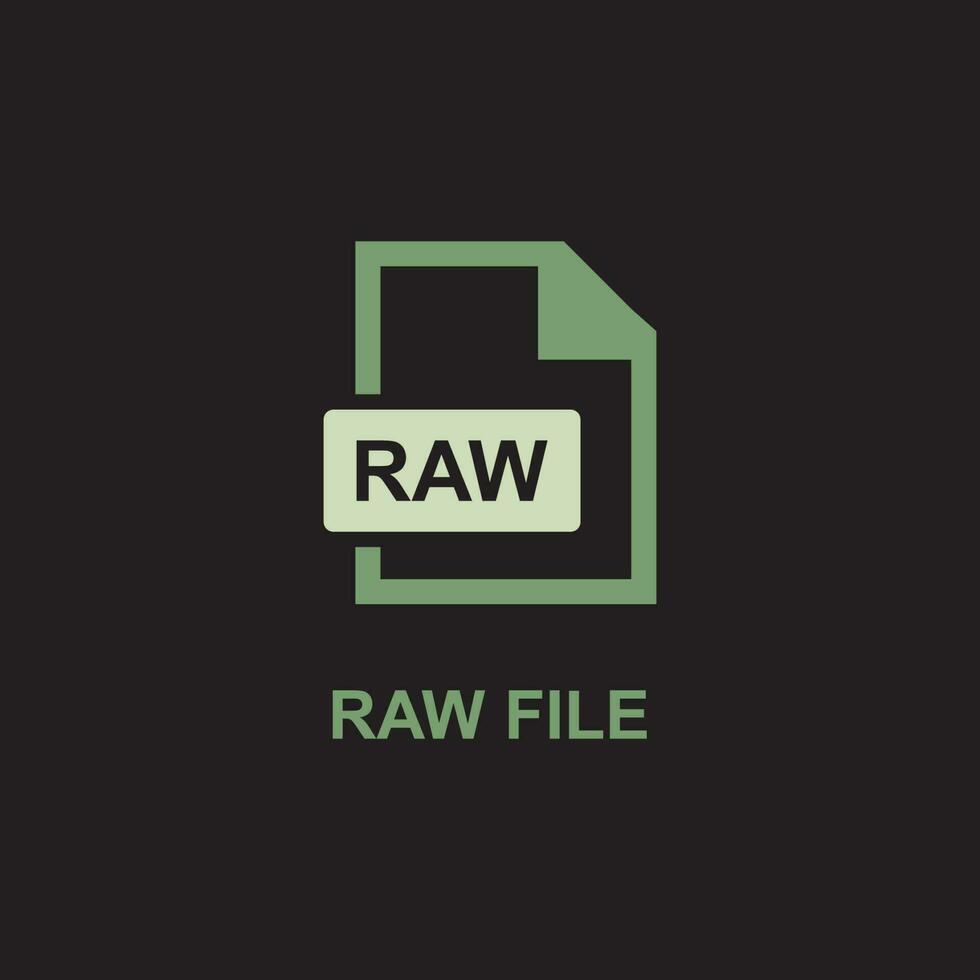 raw file icon vector illustration