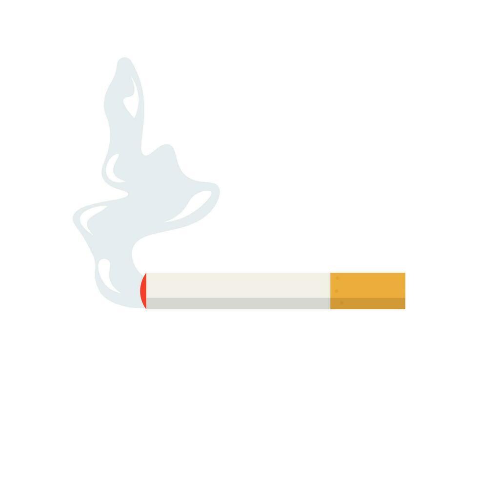 Cigarette burns vector isolated on white background