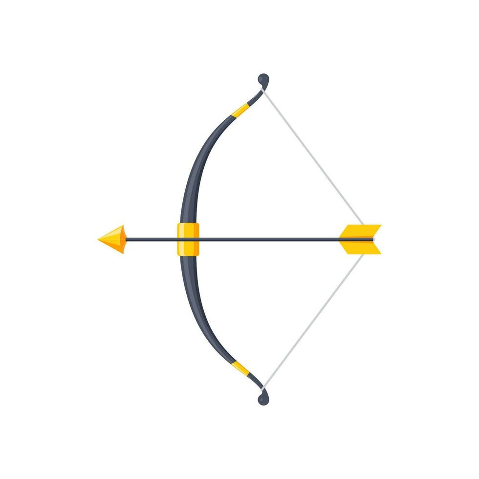 Bow and arrow vector isolated on white background