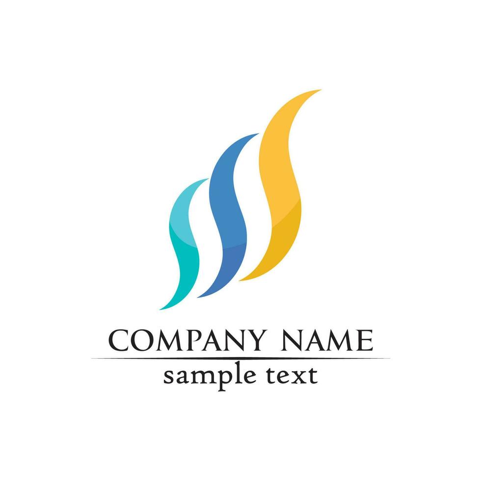 Waves beach logo and symbols template icons app vector