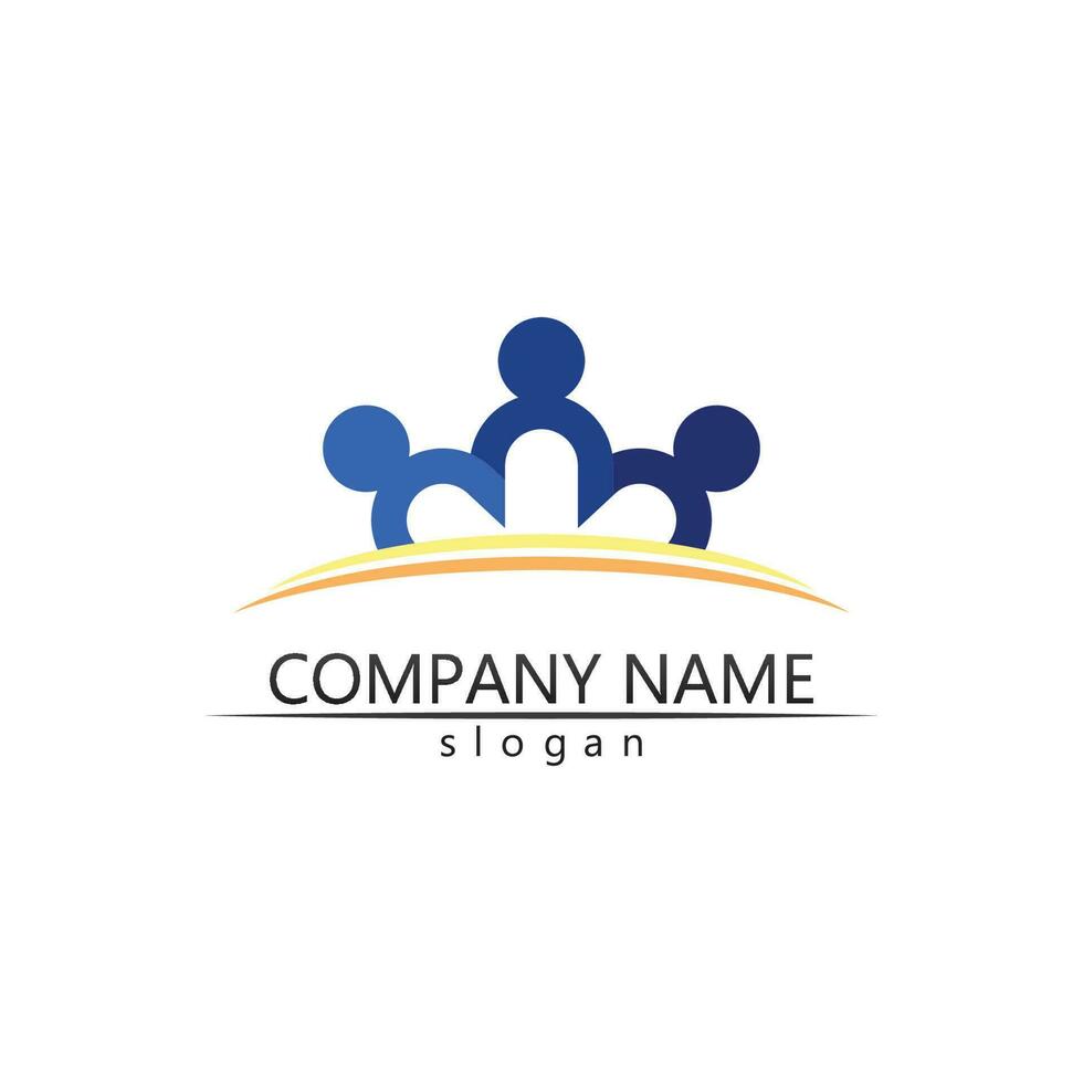 people Community,care group network and social icon design logo and template vector