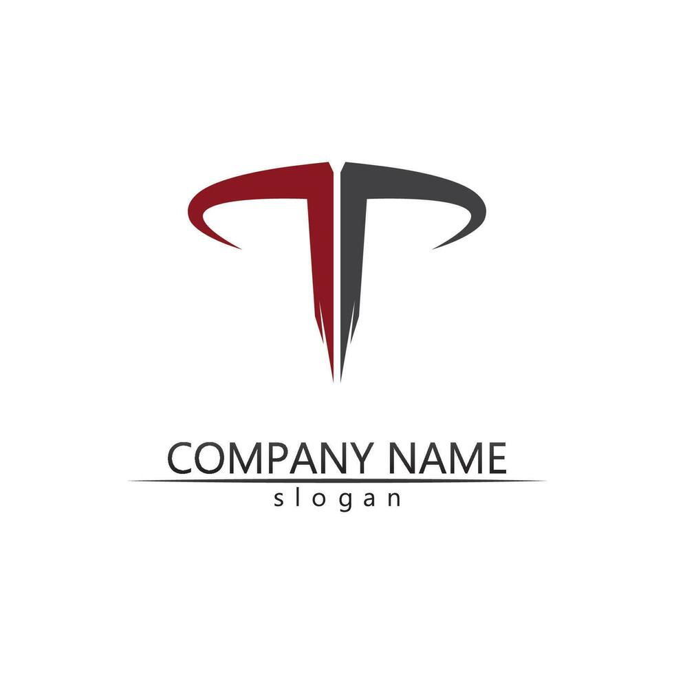 T letter, T logo vector font alphabet design and icon T