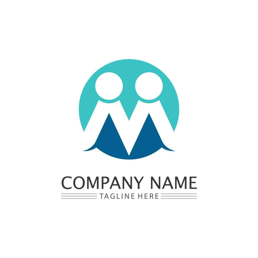 People logo, Team, Succes people work, Group and Community, Group Company and Business logo vector and design Care, Family icon Succes logo