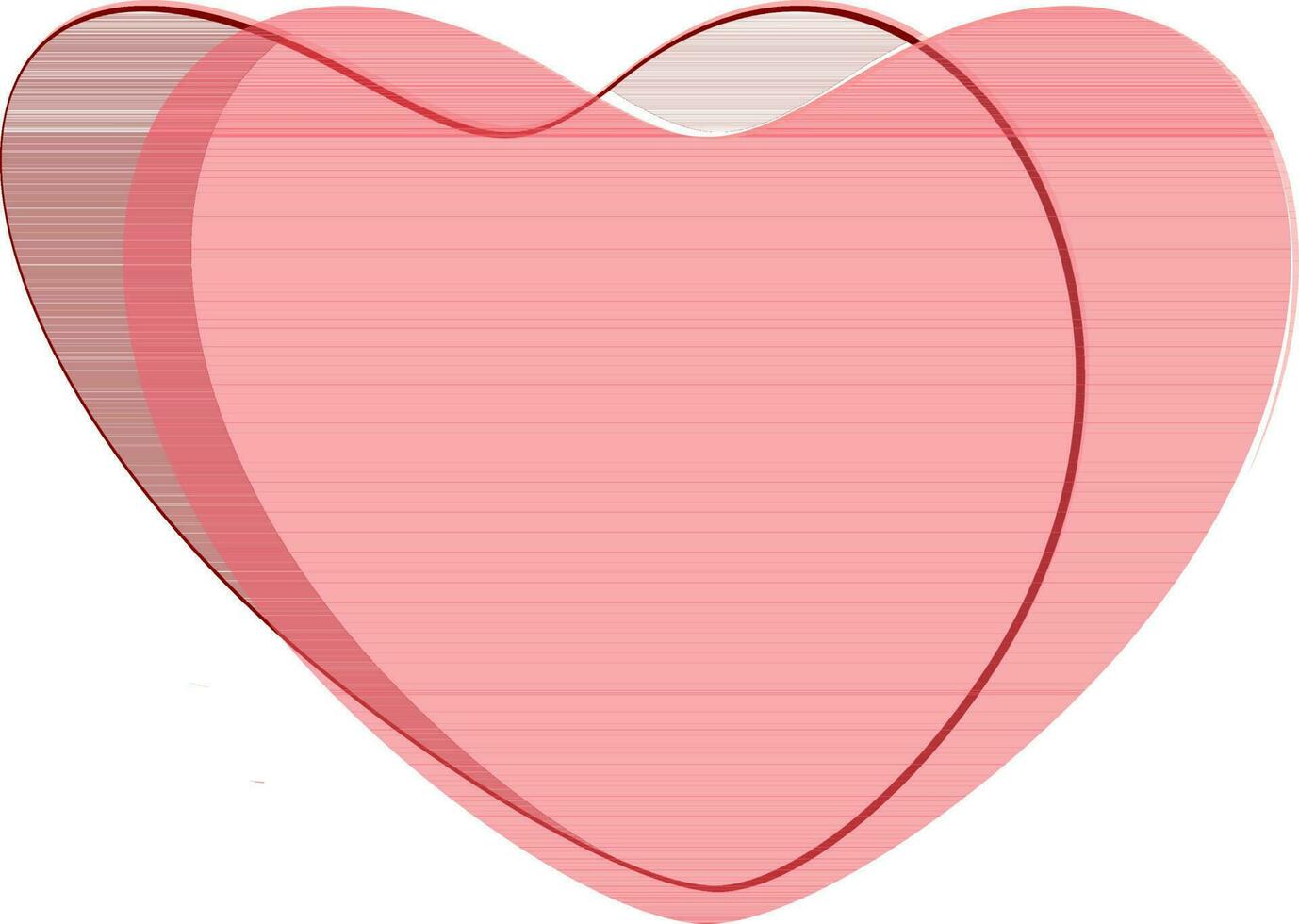 Pink heart icon, vector symbol or sign.