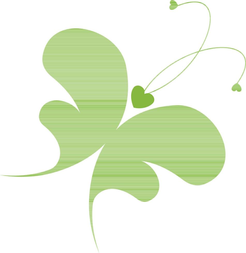 Butterfly decorated with hearts. vector