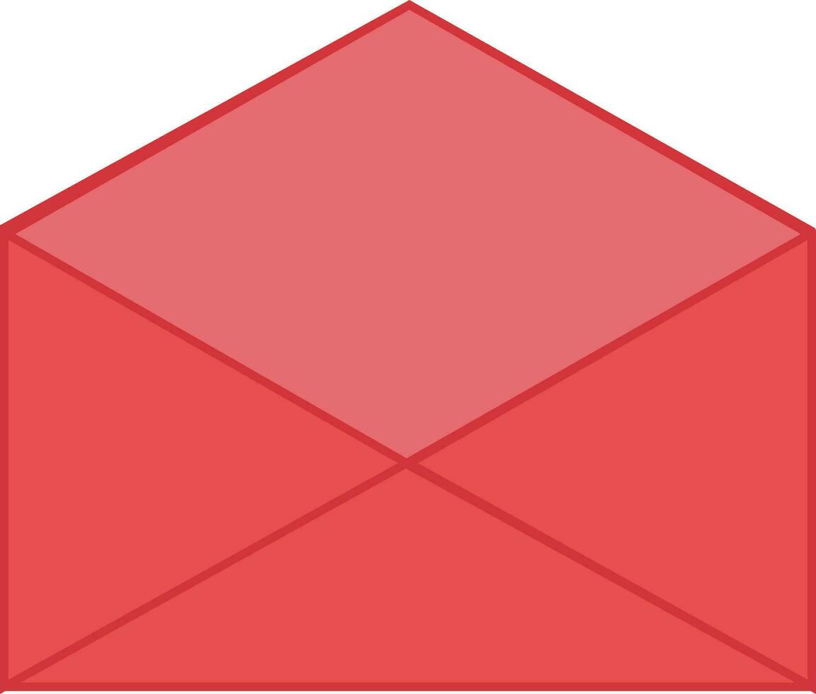 Flat style open envelope icon. vector