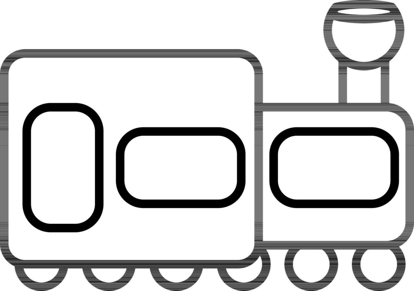 Flat style Train icon in line art. vector