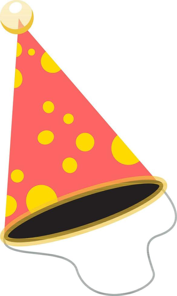 Party hat icon in red and yellow color. vector