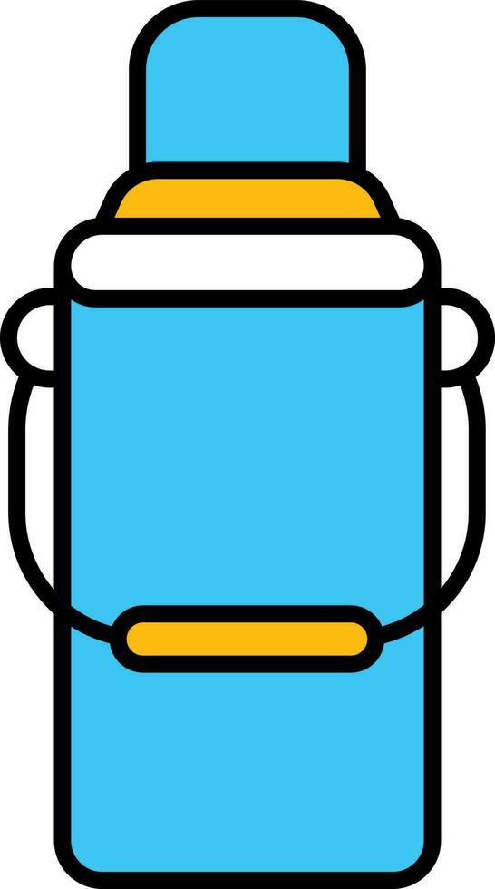 Thermos bottle icon in flat style. vector