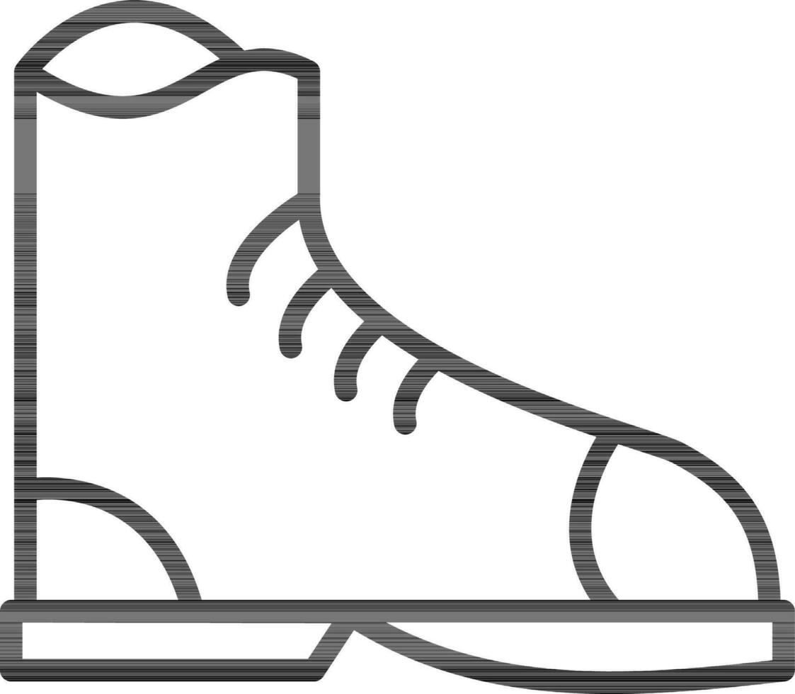 Line art illustration of Shoe icon. vector