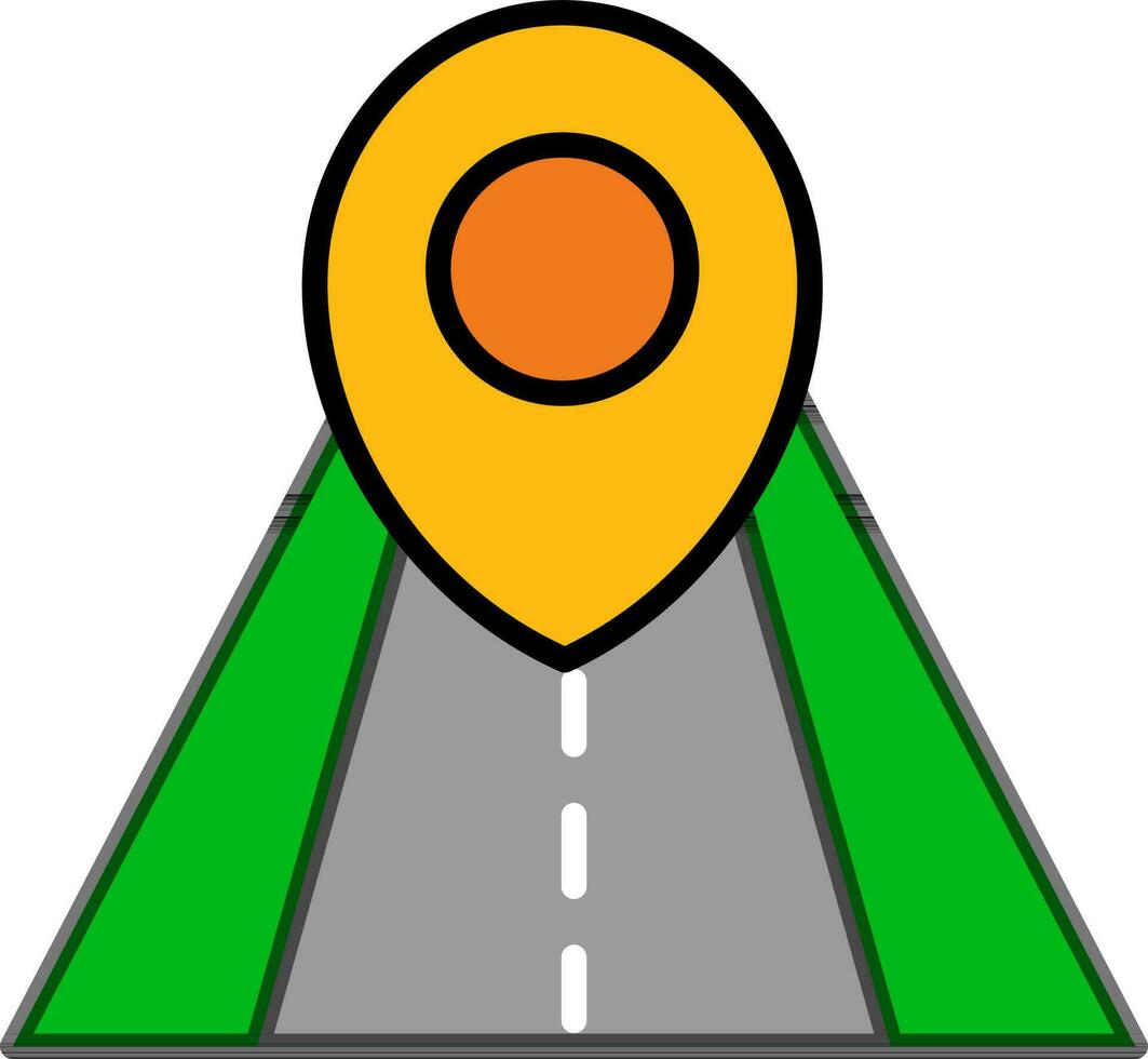 Street location tracking icon in flat style. vector