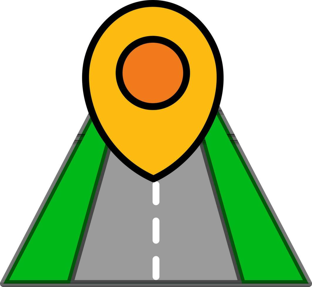 calle ubicación rastreo icono en plano estilo. vector