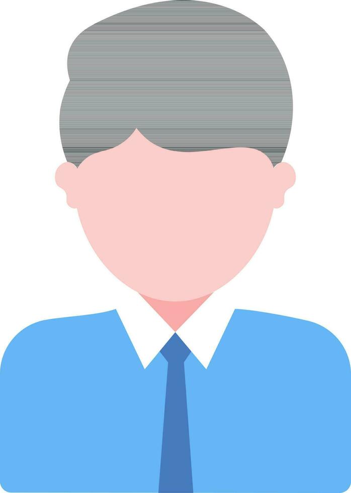 Vector Illustration of Faceless Young Student or Business Man.