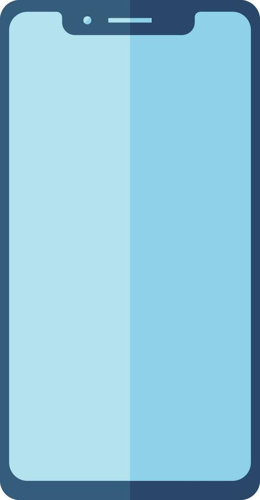 Blue smartphone icon in flat style. vector