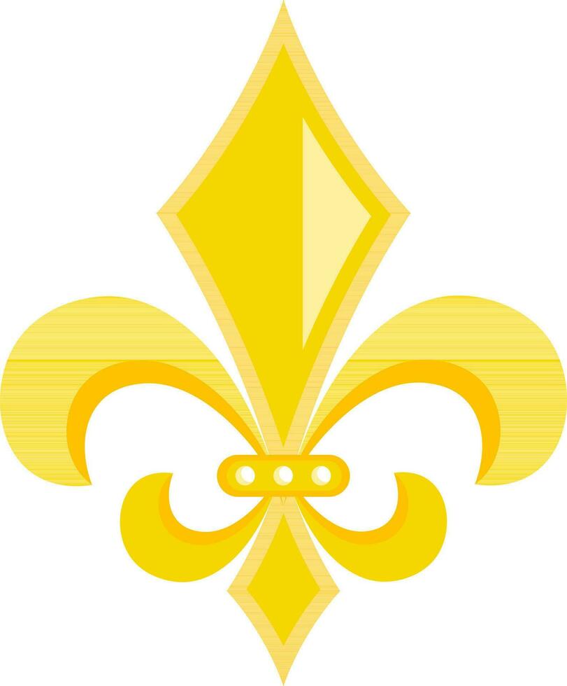 fleur Delaware lis símbolo en amarillo color. vector