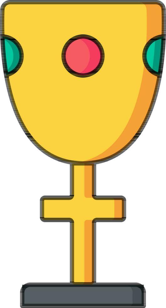 Christianity goblet grail icon in yellow color. 24361353 Vector Art at