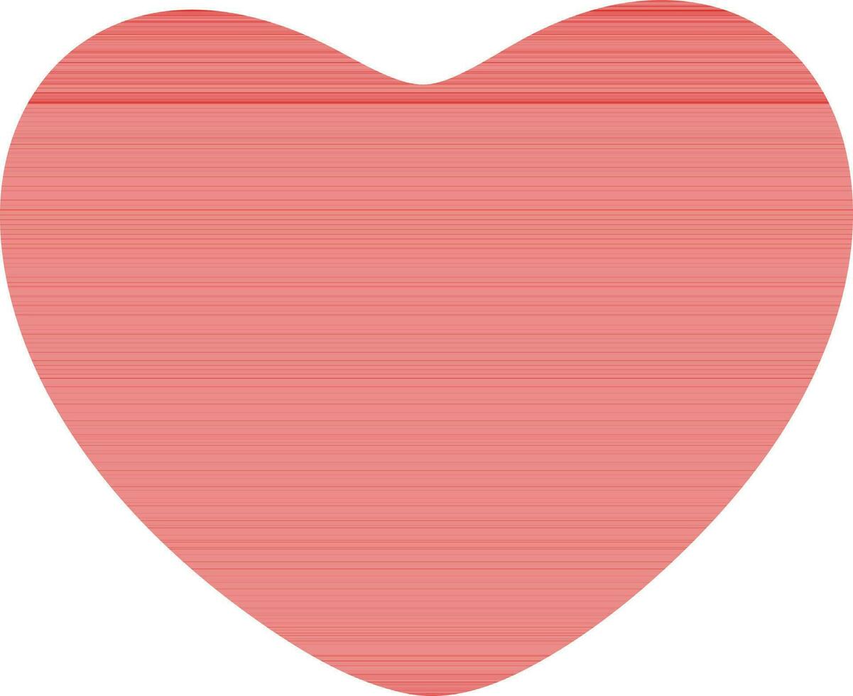 Flat style heart in red color. vector