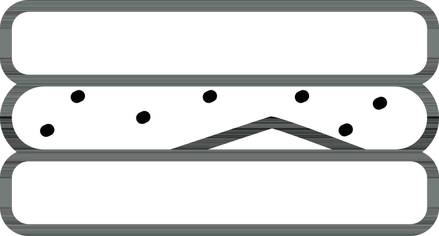 Flat style Sandwich icon in line art. vector