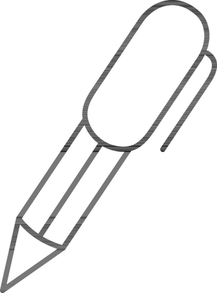 Line art pen icon or symbol. vector