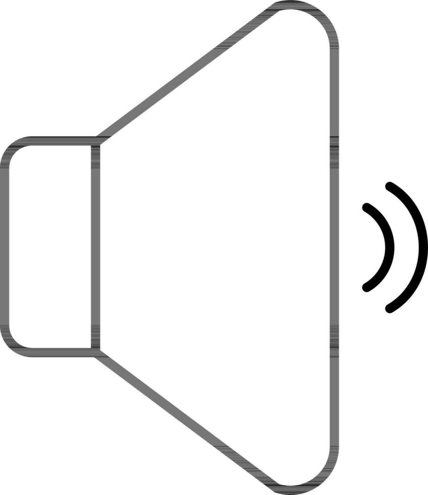 Line art sound icon in flat style. vector