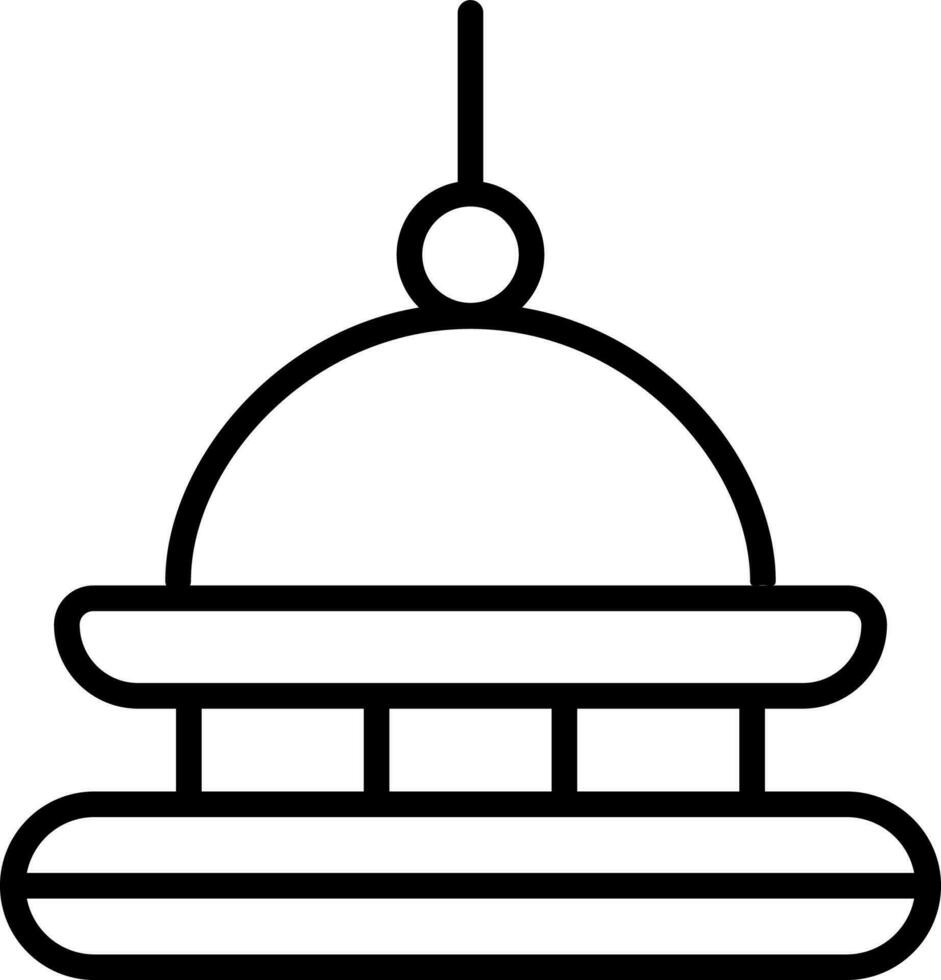 Line art illustration of canape food icon. vector