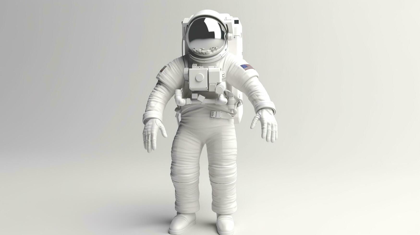 Astronaut realistic space travelers professional costume cosmos exploring universe in rocket decent vector astronaut, generate ai photo