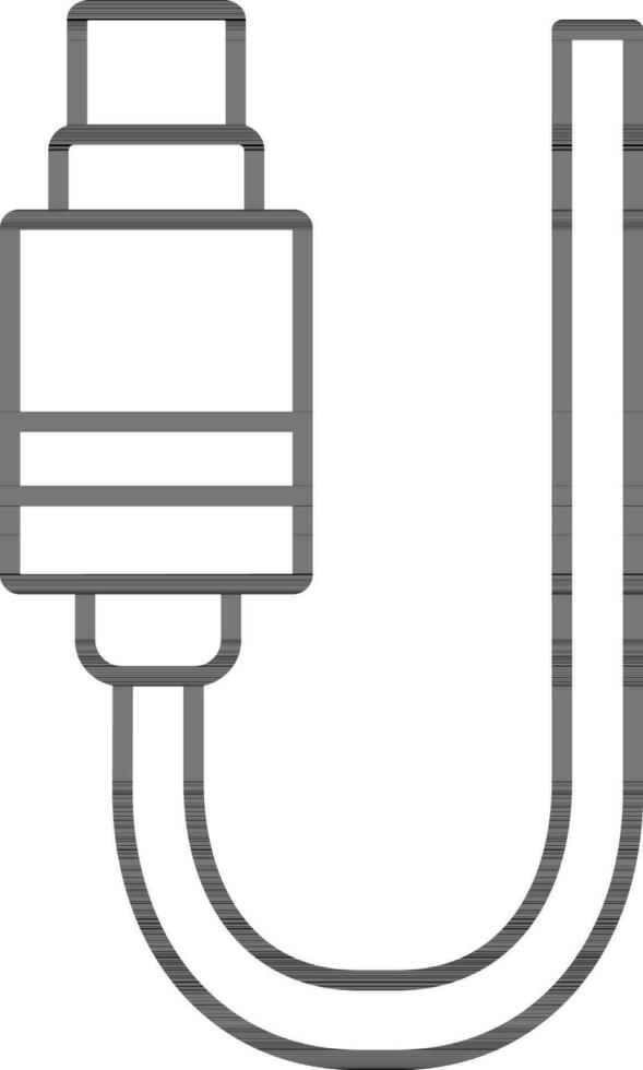 USB cable icono en línea Arte. vector