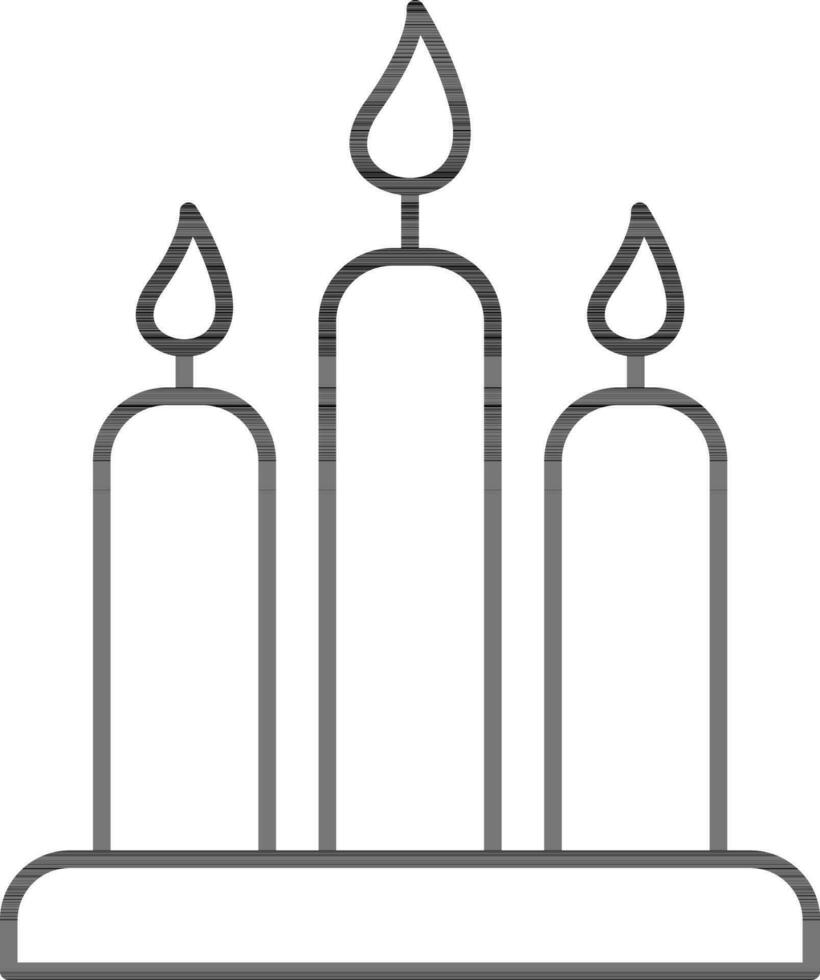 plano estilo velas icono en línea Arte. vector