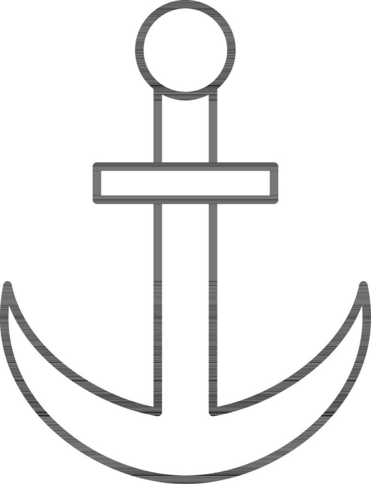 Flat style Anchor icon in line art. 24361762 Vector Art at Vecteezy